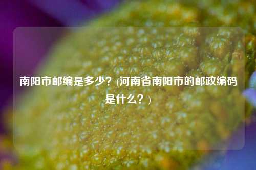 南阳市邮编是多少？(河南省南阳市的邮政编码是什么？)