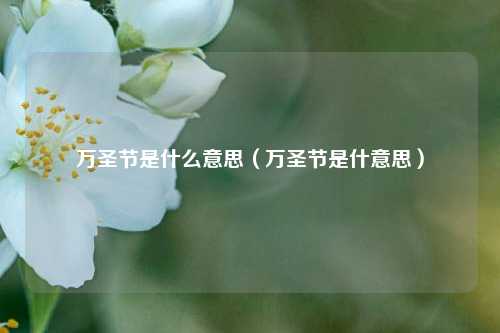 万圣节是什么意思（万圣节是什意思）