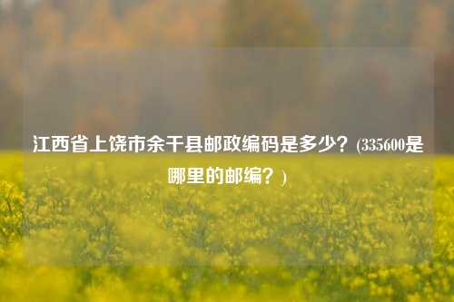 江西省上饶市余干县邮政编码是多少？(335600是哪里的邮编？)