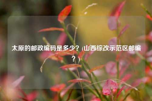 太原的邮政编码是多少？(山西综改示范区邮编？)