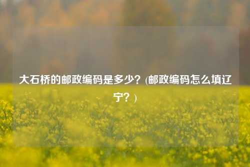 大石桥的邮政编码是多少？(邮政编码怎么填辽宁？)