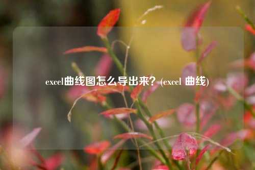 excel曲线图怎么导出来？(excel 曲线)