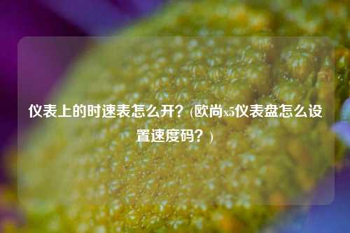 仪表上的时速表怎么开？(欧尚x5仪表盘怎么设置速度码？)