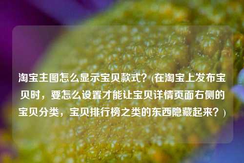 淘宝主图怎么显示宝贝款式？(在淘宝上发布宝贝时，要怎么设置才能让宝贝详情页面右侧的宝贝分类，宝贝排行榜之类的东西隐藏起来？)