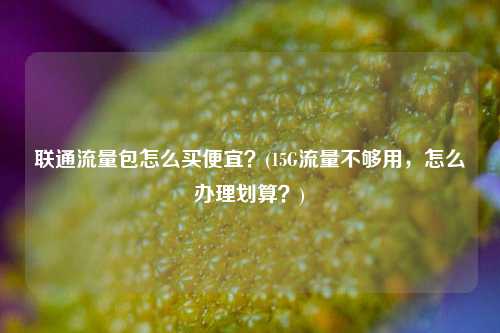 联通流量包怎么买便宜？(15G流量不够用，怎么办理划算？)