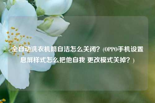 全自动洗衣机筒自洁怎么关闭？(OPPO手机设置息屏样式怎么把他自我 更改模式关掉？)