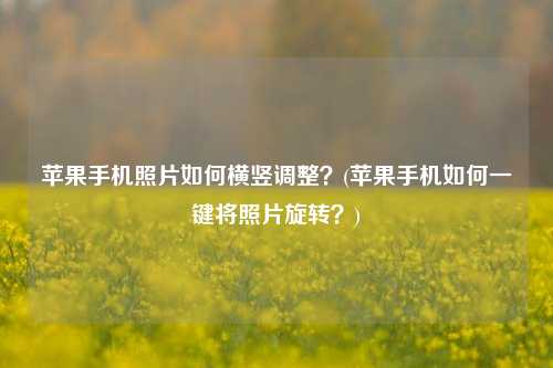 苹果手机照片如何横竖调整？(苹果手机如何一键将照片旋转？)