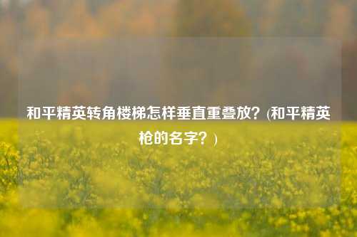 和平精英转角楼梯怎样垂直重叠放？(和平精英枪的名字？)