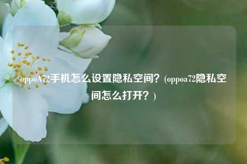 oppoA72手机怎么设置隐私空间？(oppoa72隐私空间怎么打开？)