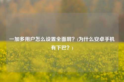 一加多用户怎么设置全面屏？(为什么安卓手机有下巴？)