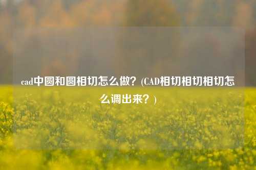 cad中圆和圆相切怎么做？(CAD相切相切相切怎么调出来？)