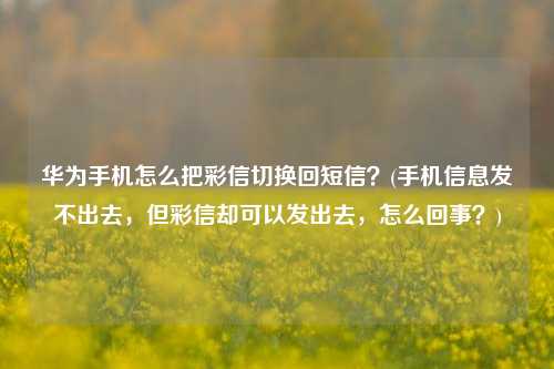 华为手机怎么把彩信切换回短信？(手机信息发不出去，但彩信却可以发出去，怎么回事？)