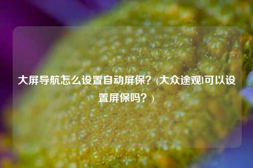 大屏导航怎么设置自动屏保？(大众途观l可以设置屏保吗？)